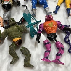 MOTU He Man Huge Lot Gray Skull Castle Weapons 18 Figures Mantisaur Stridor
