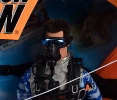 12″ Action Man Sky Diver Parachute 1:6 Hasbro Flocked hair Adventure Team 1999
