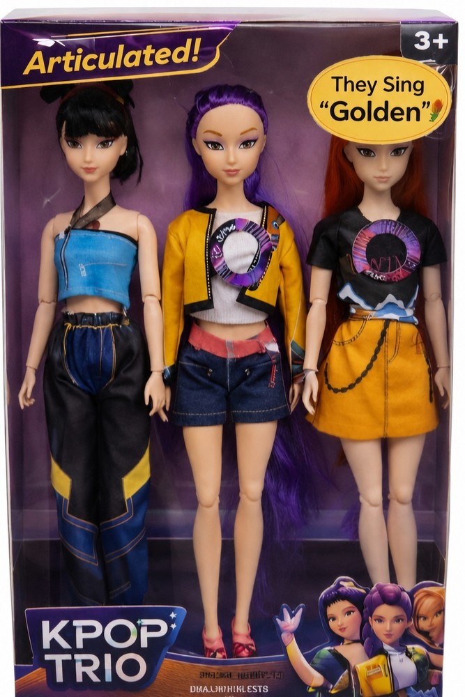 Kpop Demon Hunter Dolls Singing 11.8″ Set Of 3