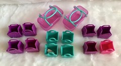 🌷Lot 14 Shopkins Empty Rubber Silicone Shopping Bags Baskets Party Favors