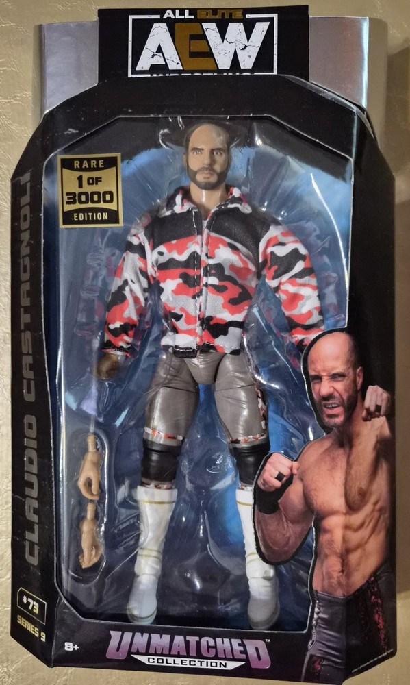 AEW UNMATCHED COLLECTION FIGURE 1 OF 3000 CLAUDIO CASTAGNOLI #73 SERIES 9 NIB