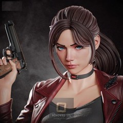 Claire Redfield R.E Figure/Statue, sla/pla 3d printed,Painted,handmade