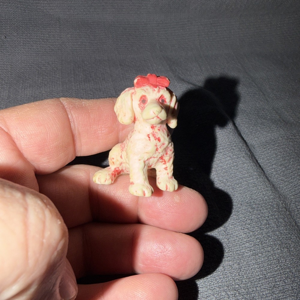 LR2- Vintage 1995 Puppy In My Pocket Pink Poodle With Bow