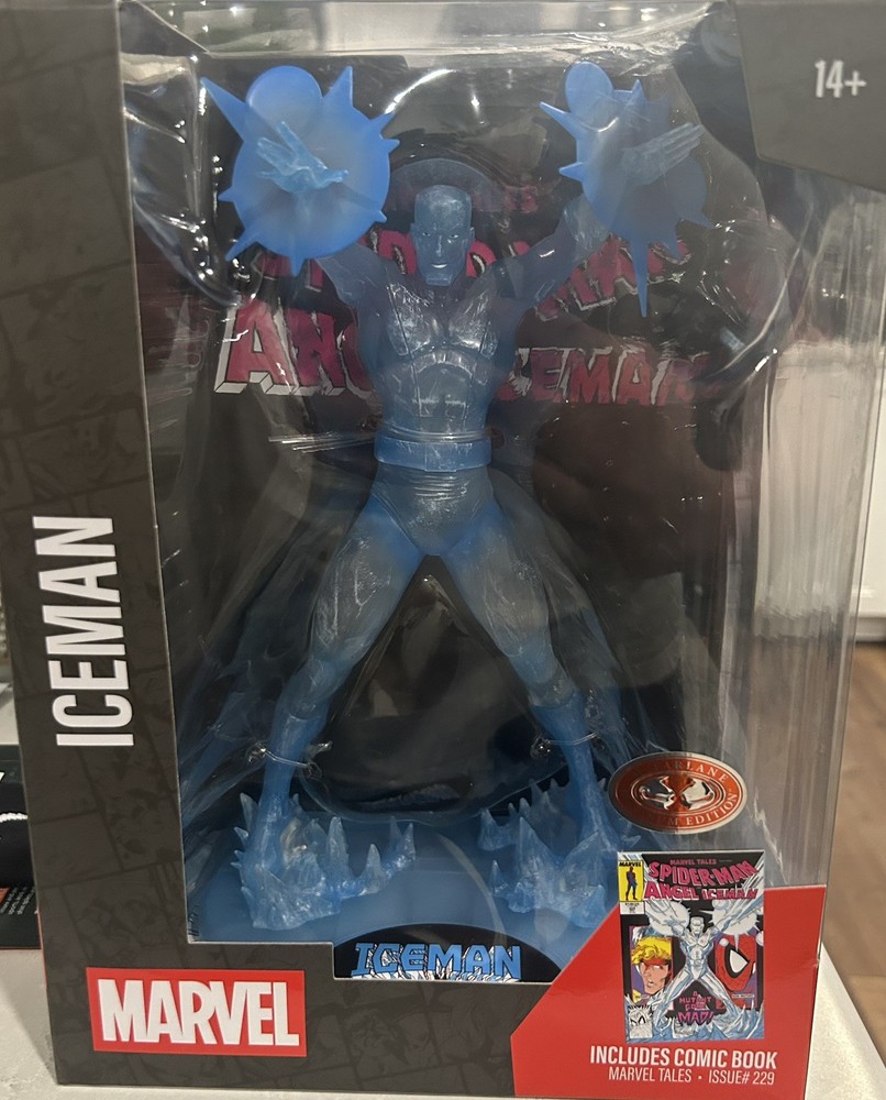 McFarlane Toys Marvel IceMan 1/6 Scale Figure Red Platinum Edition