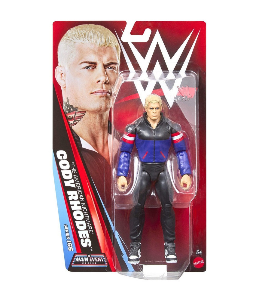 Mattel WWE Main Event Series 165 Cody Rhodes Action Figure Wrestling Plastic