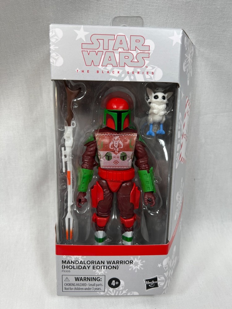 Hasbro Star Wars Mandalorian Warrior Holiday Edition Black Series NEW/SEALED