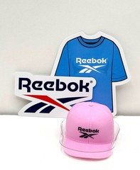Reebok White and Gray Sneakers Hat Shirt Logo Stickers Zuru Sneakers Mini Bands