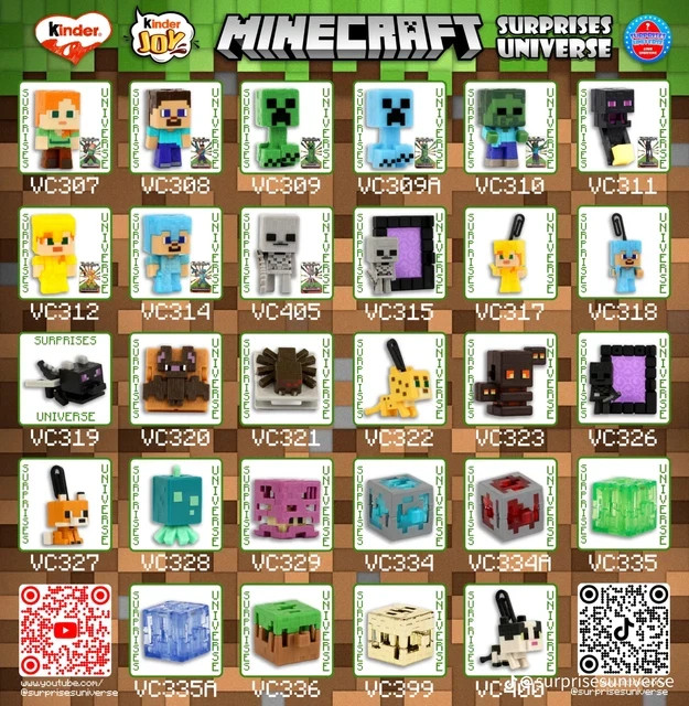 Minecraft Kinder Joy Collectible Figures Of Any Kind – Freshly Unboxed! (Selection)