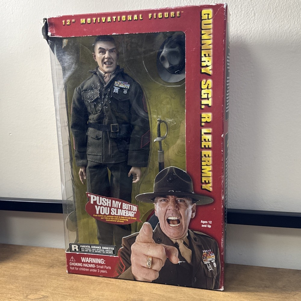 2001 Sideshow Gunnery Sgt. R Lee Ermey 12” Motivational Talking Action Figure