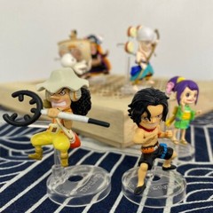 BANDAI Gashapon Figure One Piece Vol 7 naval battle of 6PCS Capsule Usopp Merry