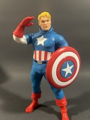 MARVEL MEZCO EXCLUSIVE ONE:12 CAPTAIN AMERICA SILVER AGE 6″ FIGURE OPENED RARE