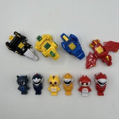MiniForce Super Dino Power Rangers Figures lot of 10 Mini LeoBullsV TrynoV