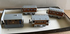 1992 Toby The Tram #7 Engine With 3 Cars From The Shining Time Station TV Series