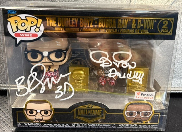 Dudley Boyz Funko Figure AUTOGRAPHED Fanatics Authentication Bubba Ray Devon