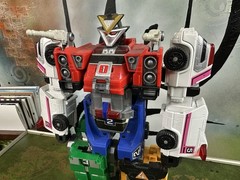 Vintage 1997 Bandai Power Rangers Carranger DX VRV ROBO Megazord Toy
