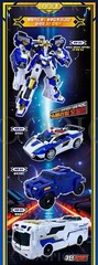 Metal Cardbot S Season2 BLUE COP TRINITY Transformer Robot Car Figure Toy 2024