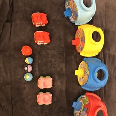 Vintage 1985 Parker Brothers Nerfuls Characters Round Town & Vehicles Toy Lot