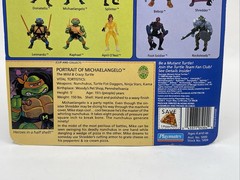 TMNT Michaelangelo Soft Head 1988 Playmates MOC 10 Back Unpunched Fan Club Flyer