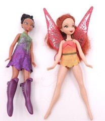 RARE Disney Fairies Mixed Lot 2x Doll, 2x Dress, 1x Top w/Wings, Boots(1 Pair+1)