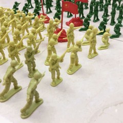 Nostalgic Plastic Soldier Model Toys Military Sandbox Set Model Boy Puzzle Toys