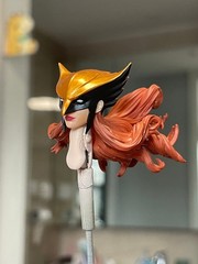 1/6 1/12 1/18 Hawkgirl Head Sculpt For 12″ 6″ 3.75″ Female Action Figure Body