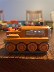 Thomas The Train Terence Diecast Metal Tractor Take Play Rubber Tracks Orange