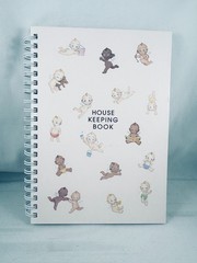 Kewpie doll hardcover house keeping spiral book w/stickers NEW Japan