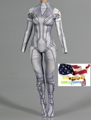 1/6 white black widow tight body suit for 12″ female figure hot toys Phicen❶USA❶