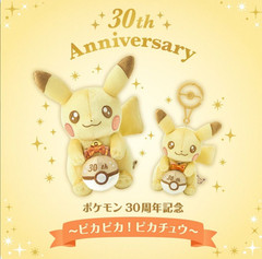Pokemon 30th Anniversary Pikachu Plush Mascot Set Pika Pika Japan Pokemon Center