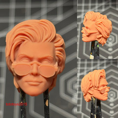 1:6 1:12 1:18 Punk sunglasses girl Head Sculpt For 12″ 6″ 3.75″ Action Figure