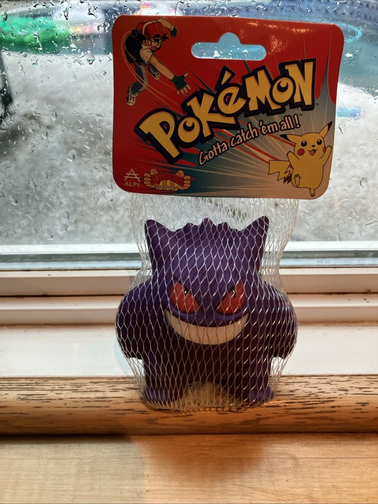 NEW, FACTORY SEALED 1999 POKEMON PURPLE GENGAR NINTENDO ALPI SILICONE SQUEEZIES