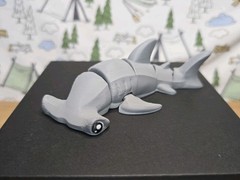 🦈 Mini Hammerhead Shark 130mm Long 3D Printed Articulated Flexi Fidget Toy!