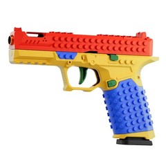 Building Block Pistol Shell Ejecting Continuous Firing Soft Bullet Toy Gun Gift