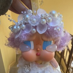 Custom Dress Pop Mart Crybaby Vacation Mode On Pendant Plush Custom Beige Dress