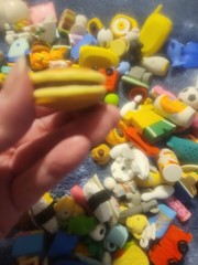 Huge Lot Of Small Eraser Like Figures