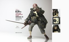 ThreeA Oroshi 18 TK Tomorrow King Ashley Wood 1/6 + 1/6 Body with VIC40 Tattoo