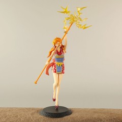 19.5cm Pirate Nami Battle Scene PVC Action Figure Collection Toy Doll Gift