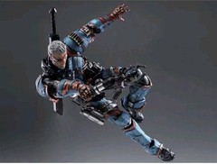 Deathstroke Batman Action Figure w/ Alt Head Hands Sword Staff