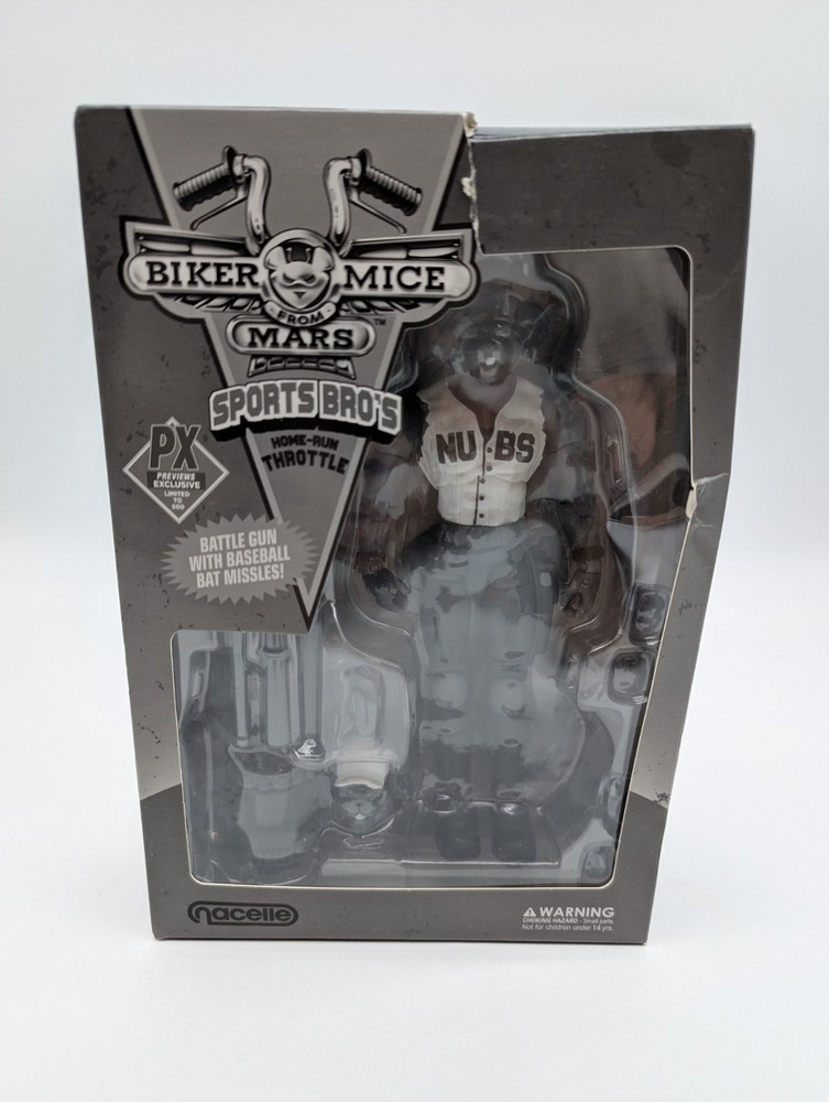 Biker Mice from Mars Throttle Sports Bros B&W Figure- PX (Black & White Version)