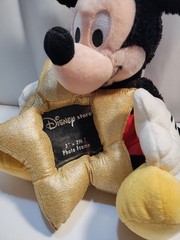 Disney Store Mickey Mouse Plush Holding Gold Star Photo Frame Picture Memories