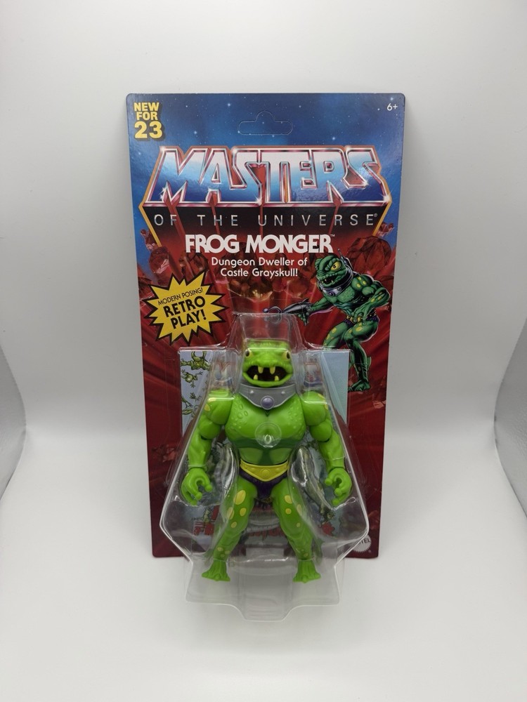Mattel Masters of the Universe Frog Monger Action Figure Plastic Green 6+