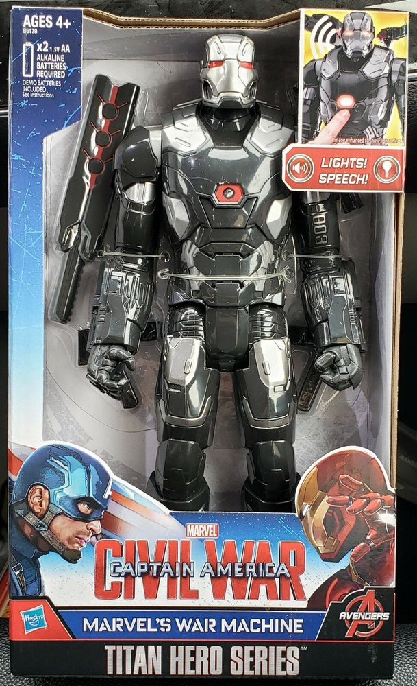 MARVEL CIVIL WAR WAR MACHINE **LIGHTS + TALKING** Titan Hero Series avengers