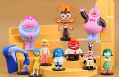 INSIDE OUT 10 PIECE FIGURE SET- PVC- 2 to 4 INCHES TALL-NEXT DAY FREE SHIPPING