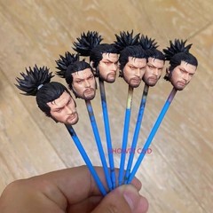 1/12 1/18 Samurai Miyamoto Musashi Head Carving For 6″ 3.75″ Action Figure Body