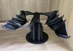 Iron Throne With Dragon Figure 3D Printed