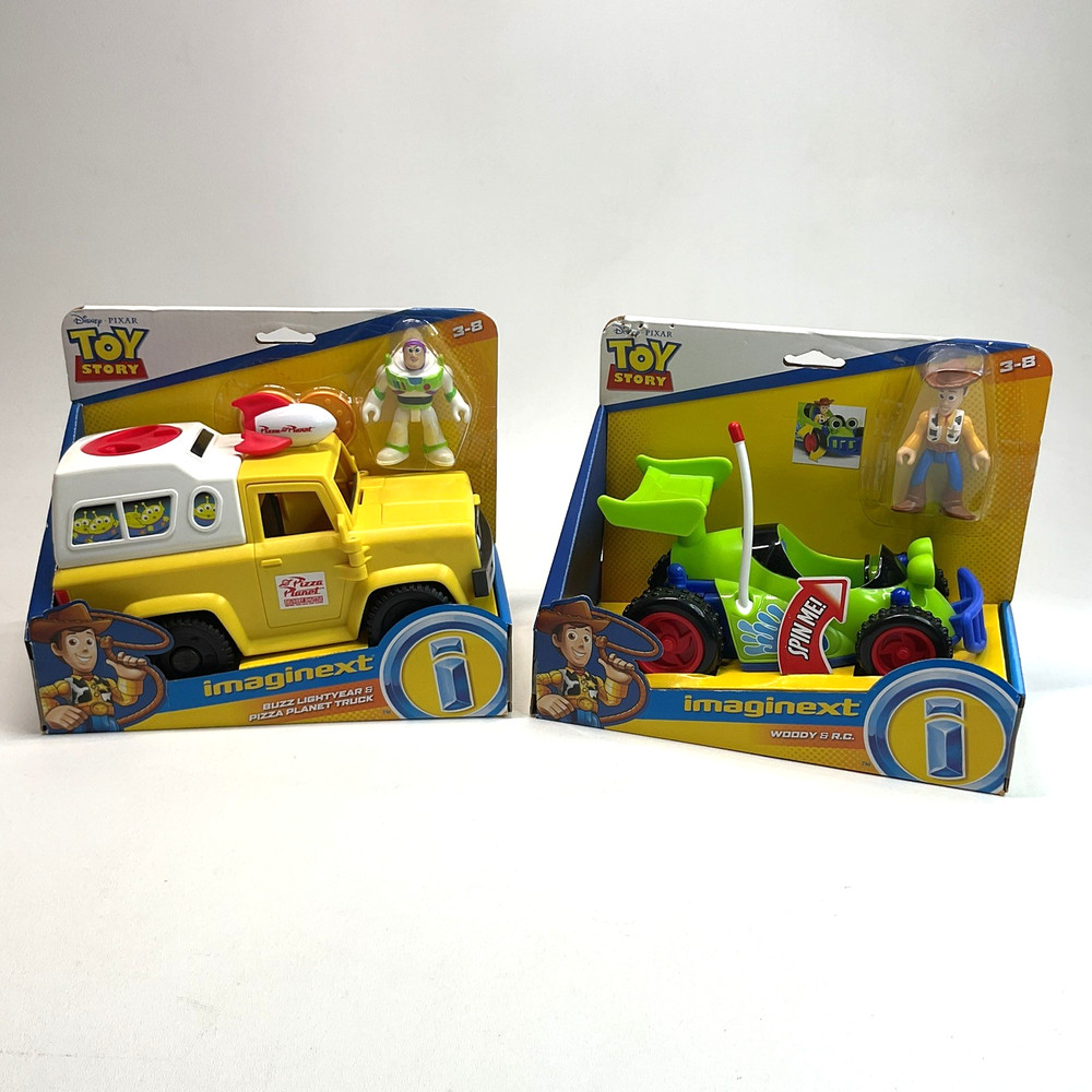 Woody + Buzz SET 2 Toy Story IMAGINEXT Disney PIXAR Truck RACE CAR Fisher-Price.