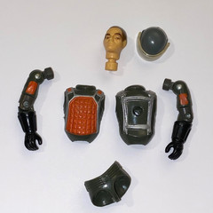 G.I. GI JOE 1983 GRAND SLAM BODY PARTS + HELMET VISOR LOT waist arms FREE SHIP
