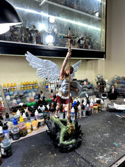 Archangel Michael Statue – Hand-Painted Resin Angel Figurine