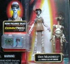 Star Wars TPM Ody Mandrell with Otoga 222 Pit Droid, Red Card, Ep1