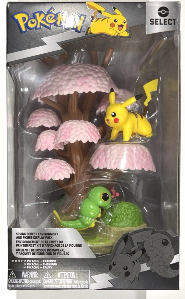 Pokémon Select Series 4 – Spring Forest Environment – Pikachu & Caterpie Pokemon